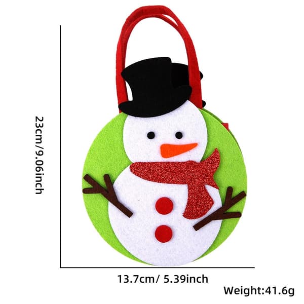 Christmas Candy Cookie Bag Christmas Gift Present - Snowman Vit white