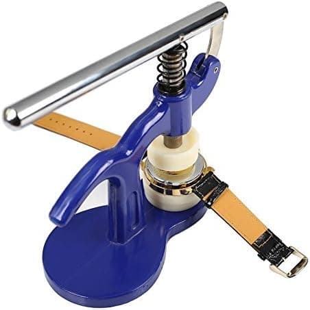 Watch Press Watch Press Tool Case Closer Watch Repair Tool with 12 Pressure Plates Plastic Inserts