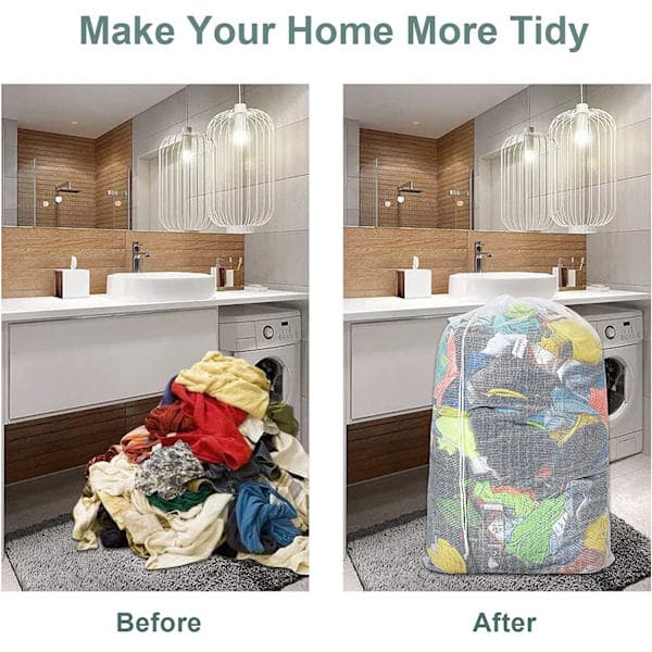 Inf large laundry bag 60x90 cm white 2-pack