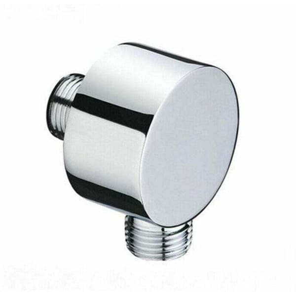 Rund slangeforbindelse - Forkromet vægmonteret vinkel - Messing - Universal - 1/2\" - Sandforbindelse - Vægmonteret bruseforbindelse til håndbruser Arg Argenté 0.05