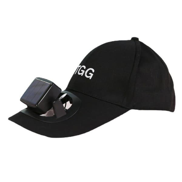 Summer Sun Protection Hat Sun Cap Fan Baseball Cap - Black black Svart