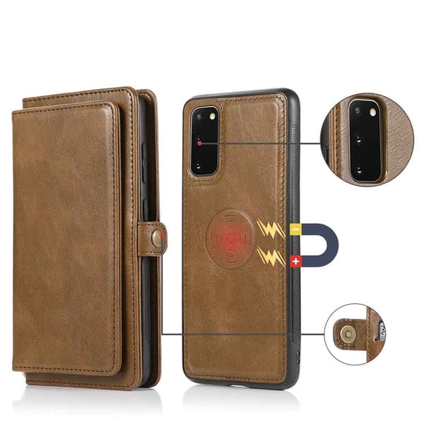 Samsung Galaxy S20 - Practical Stylish Wallet Case Mörkgrön green