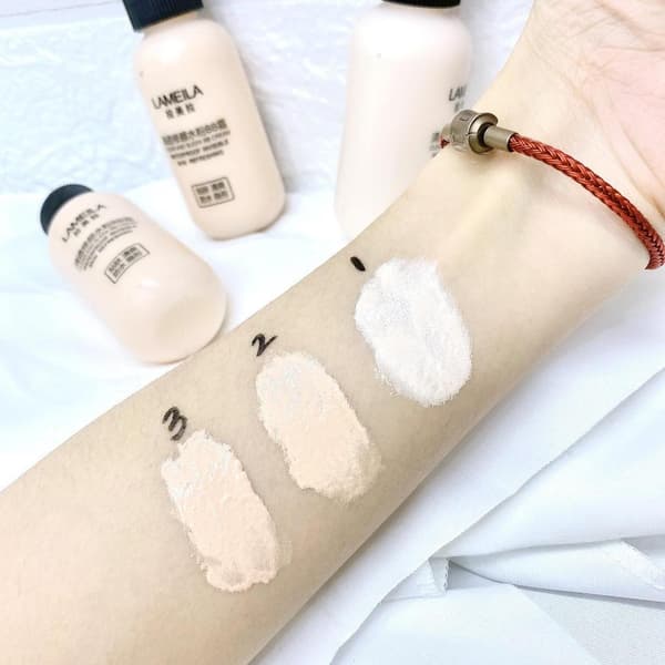 1 stk. flydende foundation til ansigtet, fuld dækning, vandtæt makeupbase, lysner, gør hvidere, dækker mørke rande, mat foundation, kosmetik
