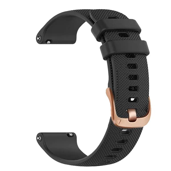20 mm rem, velegnet til Jiaming Venu 2S Vivoactive 4S 3S silikonerem tilbehør sort