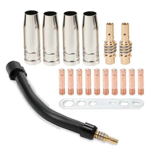 Flexible MIG Welding Neck, Flexible MIG Extension, 030 inch M6 Nozzle Holder Diffuser and Shield and Welding Neck for MB15