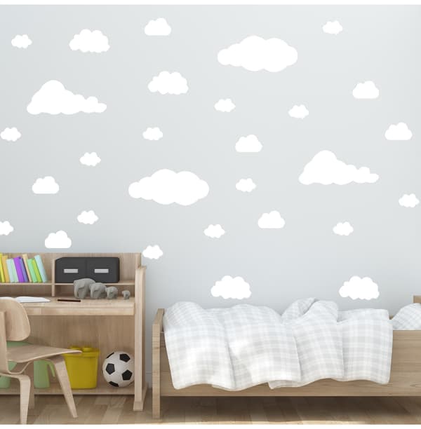 22 pilveä vinyyli seinätarraa beige