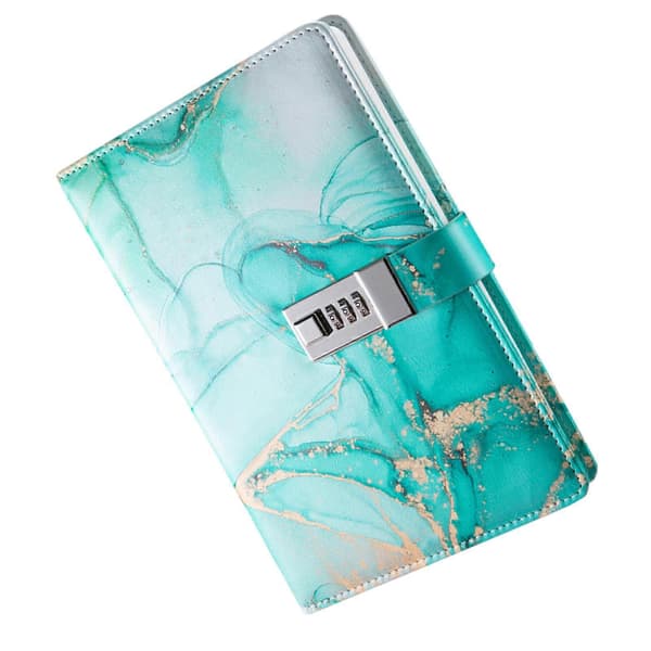 Diary with Lock Personal PU Leather Journal Notebook Lockable Diary Boys Turquoise Turquoise