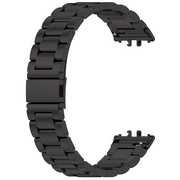 Til Samsung Galaxy Fit 3 Tre Stål Metal Urrem Black