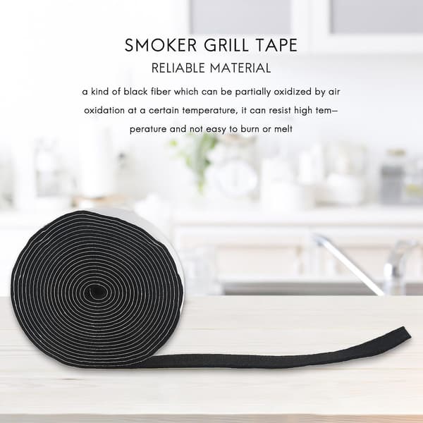 Grilltätningsremsa för BBQ-rökare, högtemperaturbeständig, 2-pack
