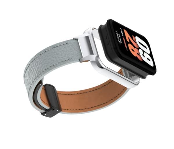 Xiaomi Smart Band 8 Active Rem med Litchi-mønster magnetisk spenne Grå Grey 28
