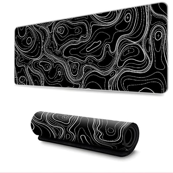 Stor musematte skrivebordsmatte M Svart Black M