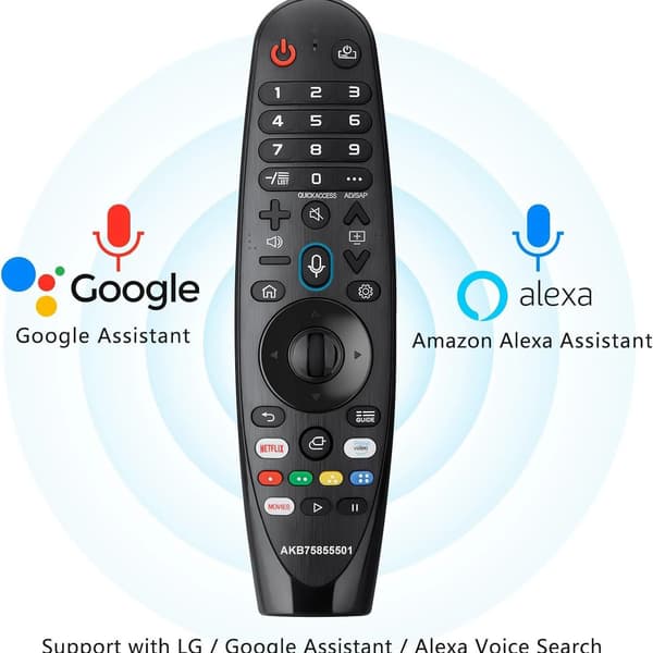 LG AKB75855501 Original Smart TV Remote Control Replacement Black