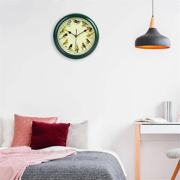 Musical Wall Clock with Birds, Decorative Battery-Operated Melody Clock 61 61 Plastic+Electronic