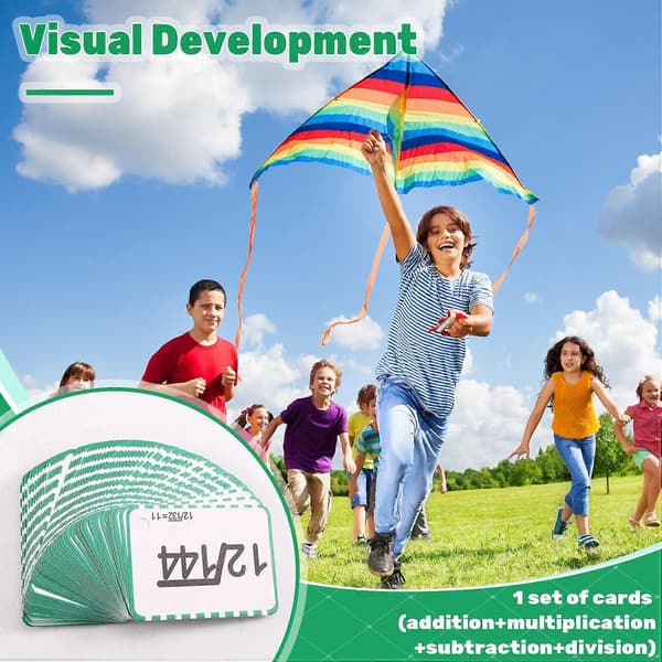 Matte Flash Cards Preschool Learning Cards Math Set Age 4-8 Fidget Chart Toys Multiplication Division Subtraction