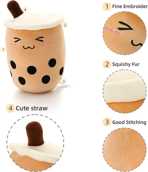 Stuffed Animals 9in Squishy Bubble Tea Plush Toy Pillow Cute Mil