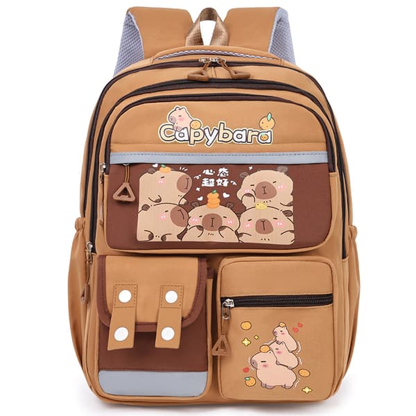 Backpack - Capybara Casual School Bag for Kids (Pattern 2)