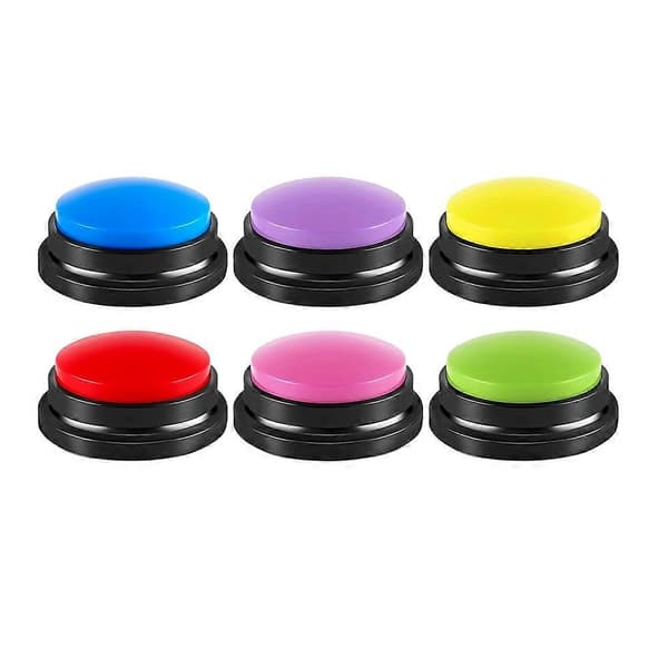 6 Pieces Recordable Answer Buzzers, Game Show Buzzer, Recordable Button, Classroom Buzzer Perfect