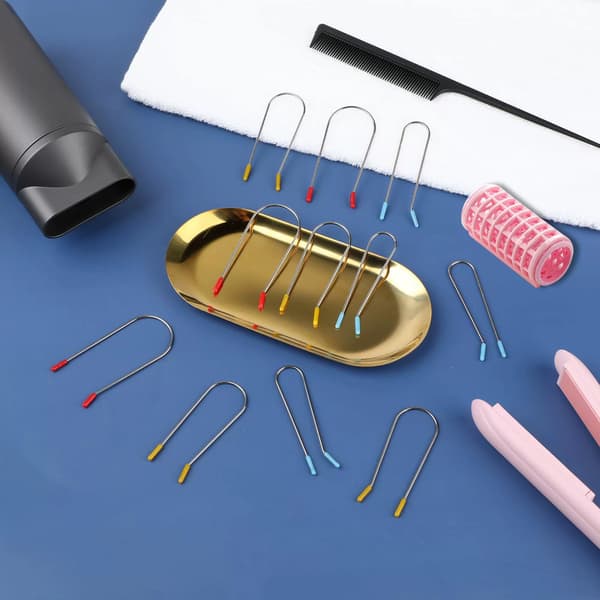 24 Pcs Hot Curler Clips Replacement Hot Roller Clips Rollers Fastening Pins Compatible with Home Salon Random Color