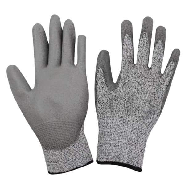 Cut Resistant Gloves Level 5, PU Coated Work Gloves, Protective Gloves, Size S Grey S Grey