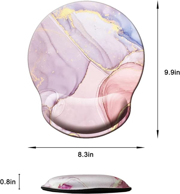Musematte med håndleddsstøtte, ergonomisk musematte med håndleddsstøtte i minneskum, sklisikker gummibase spillmusematte for hjemmet