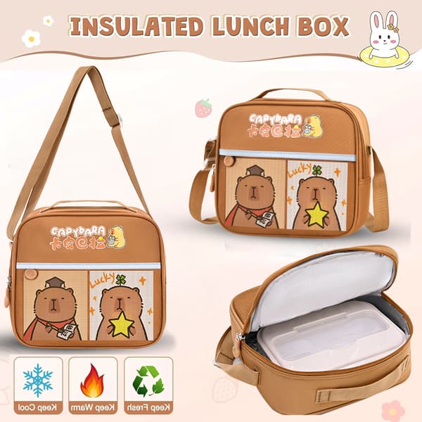 School Bag, 3PCS Waterproof Backpack (Black)