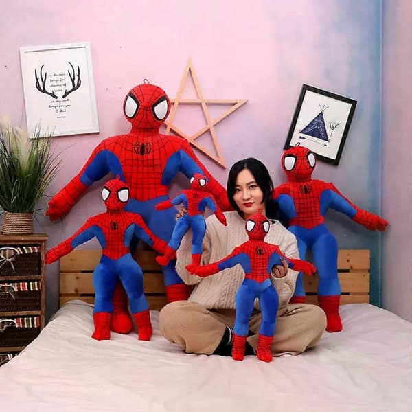 Spider-Man Plysjdukke Leke Pute for Gutter Sovende Dukke for Gutter og Barn Stor Bursdagsgave rød-blå