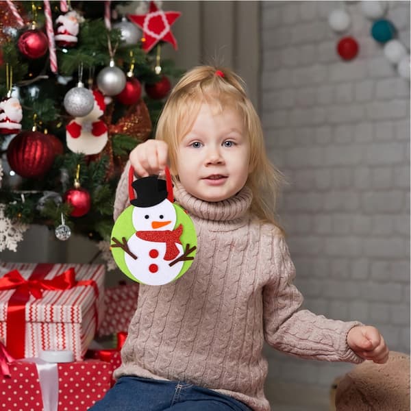 Christmas Candy Cookie Bag Christmas Gift Present - Snowman Vit white