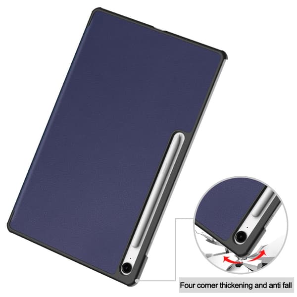 [KK] Compatible with Samsung Compatible with Galaxy Tab S10 FE Plus Case Tri-Fold with Pen Holder B