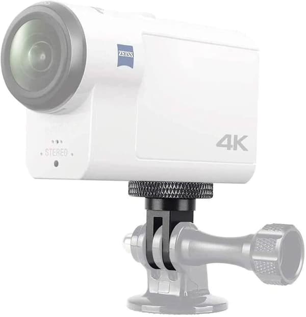 Stativadapter Kamerafeste Tilbehør Aluminiumadapter Montering af Kameraer til GoPro-feste og Andre Actionkameraer (2-pak, Sort)