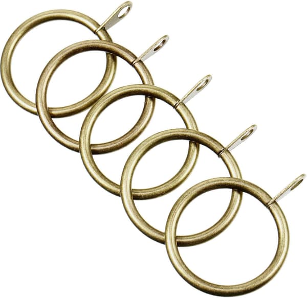 36-pack 38 mm innerdiameter mässingsfärgade metallringar för gardinstänger