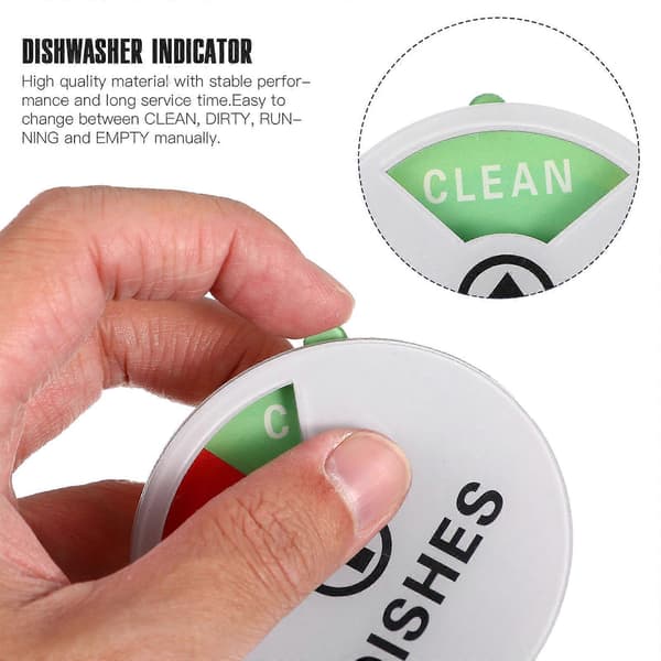 Diskmaskinsmagnet Skylt Indikator Repfri Ren Smutsig Indikator Skylt Grå Grey 7X7X0.5CM