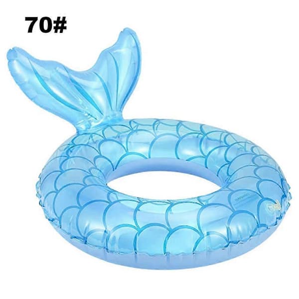 Inflatable Swim Ring with Fishtail, Summer Swim Float, Swim Circle, Pool Float, Ride-on Pool Float