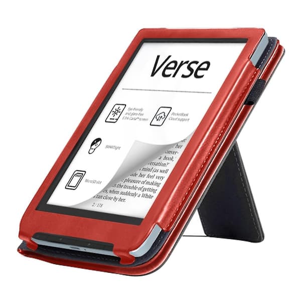 Kalveskinnsdeksel til Pocketbook Verse / Verse Pro Red