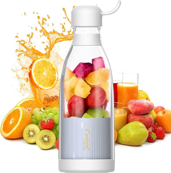 Mini Blender for Fresh Juices and Smoothies, Portable Multifunctional USB Rechargeable Blender