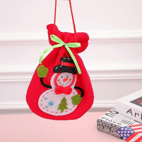 3D Jul Snögubbe Godispåse Presentpåse Kreativ Hem Praktisk Present Julklappspåse