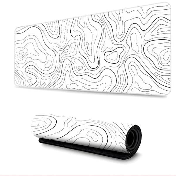 INF Large Mouse Pad Desk Mat S White White M