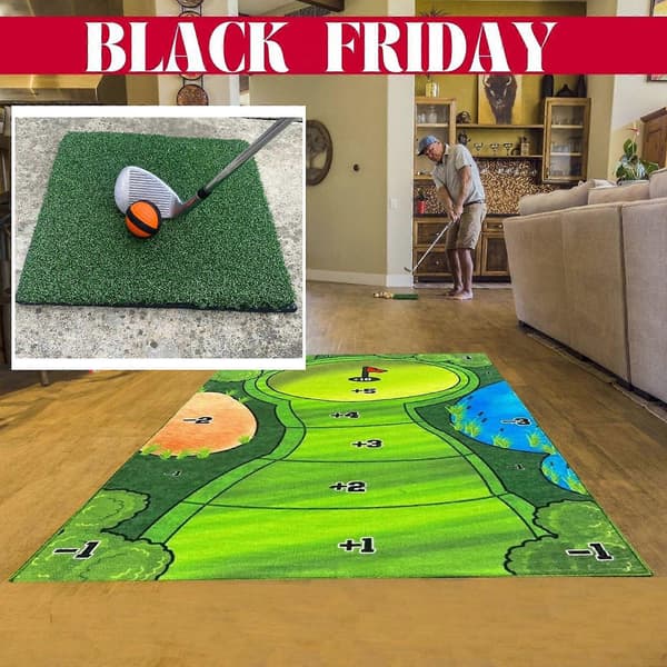 5-pack Putting Indoor Set Golf Training Aids, Golf Training Plastic Green green 100*60cm