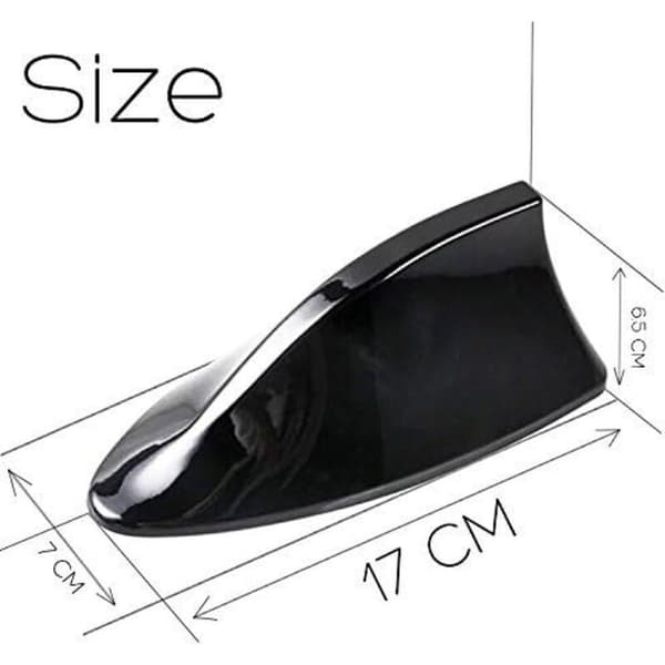 Shark Fin Antenna for Cars - Black ABS Plastic Improves Radio Reception Quick Installation Without Drilling