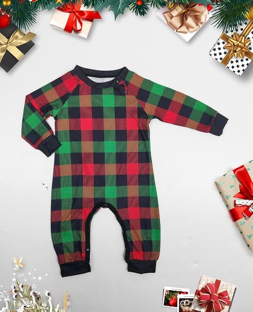 Matchande julpyjamas för familjen, pyjamas, herrkläder, sovkläder, baby Baby 6M