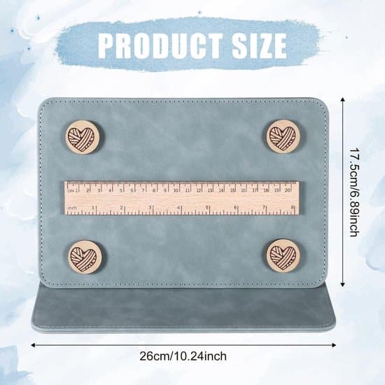 Pattern Holder for Crochet & Knitting - Magnetic - Foldable - with Magnetic Ruler. A practical accessory for crochet & knitting enthusiasts, idea