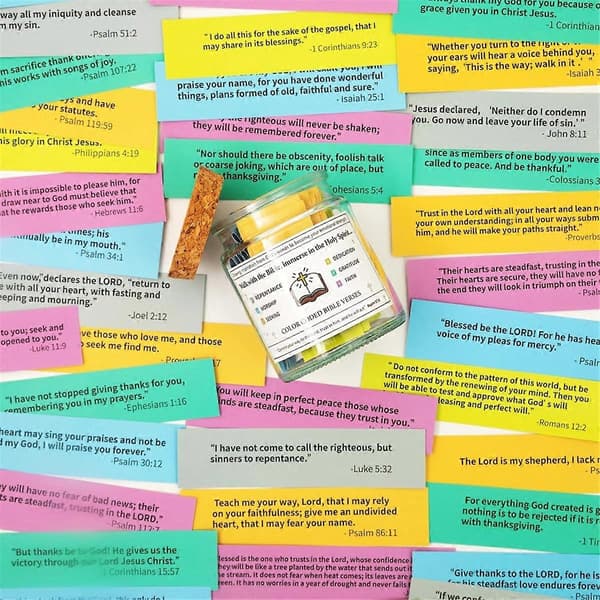 Biblical Verses in a Jar, Read Me When Biblical Verses Jar for Emotions and, Glass Scripture Prayer Jar wi