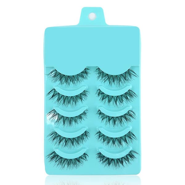 5 par Messy Natural Crossed False Eyelashes Eyelashes Star Makeup Super