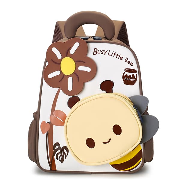 School bag, bee backpack, kindergarten backpack (Khaki)