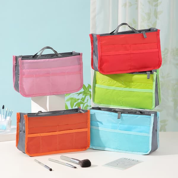 Bag in bag set toiletry bag grey