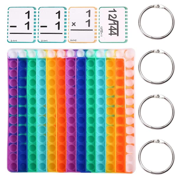Math Flash Cards Preschool Learning Cards Math Set Age 4-8 Fidget Chart Toys Multiplication Division Subtraction