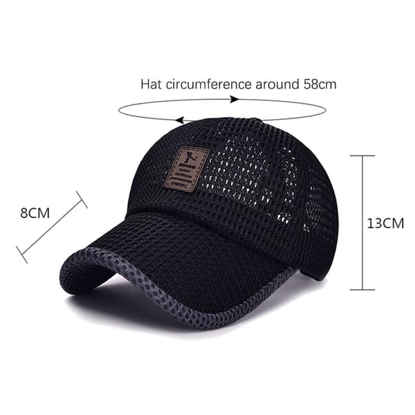 Sommer Mesh-caps for menn Justerbare pustende luer menn Grå Gray onesize