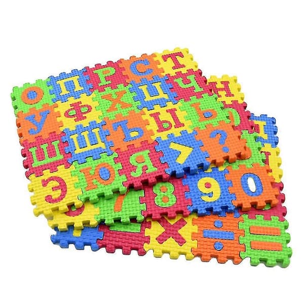 Haloppe Russian Alphabet Mat for Kids - 60 Pcs Educational Play Mat