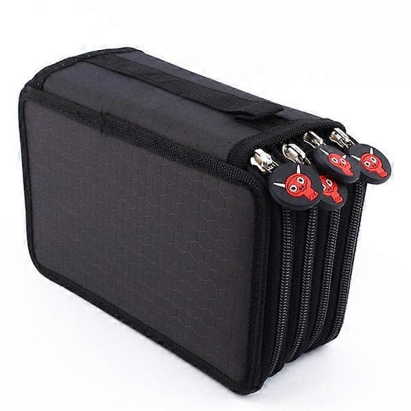72 Insert Super Large Capacity Multi-layer Pencil Case Bag Black