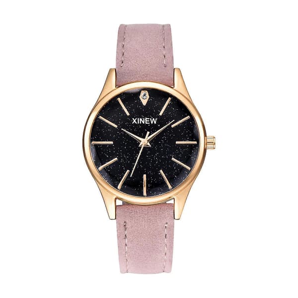 Damklockor Armband Set Blommor Dam Armbandsur Casual Läder Quartz