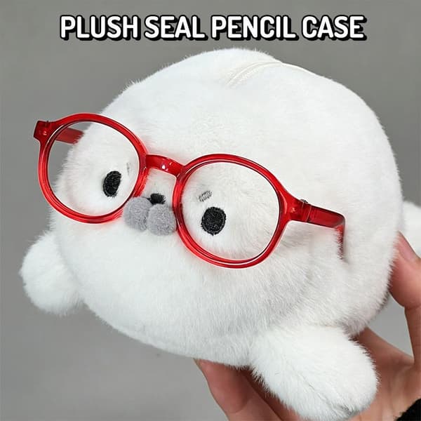 Funny Seal Doll Pencil Case High Aesthetic Value Large Capacity A1